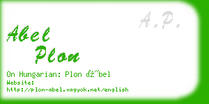 abel plon business card